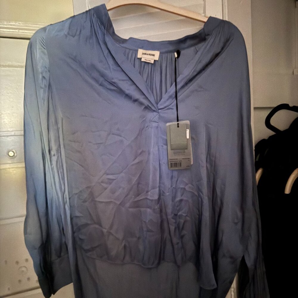 Zadig & Voltaire Silk Blouse – Blue, New With Tags